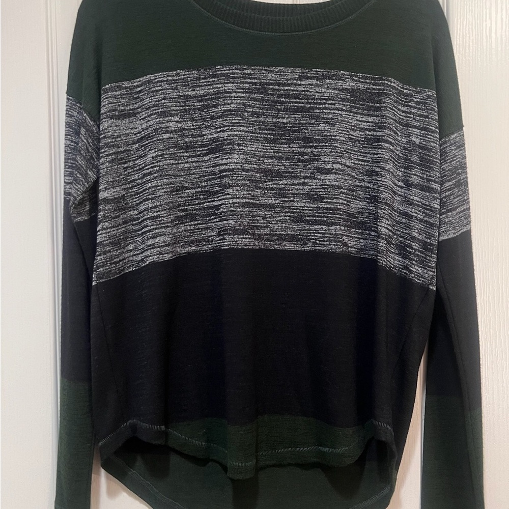 Rag & Bone Dark Green and Gray Knit Sweater